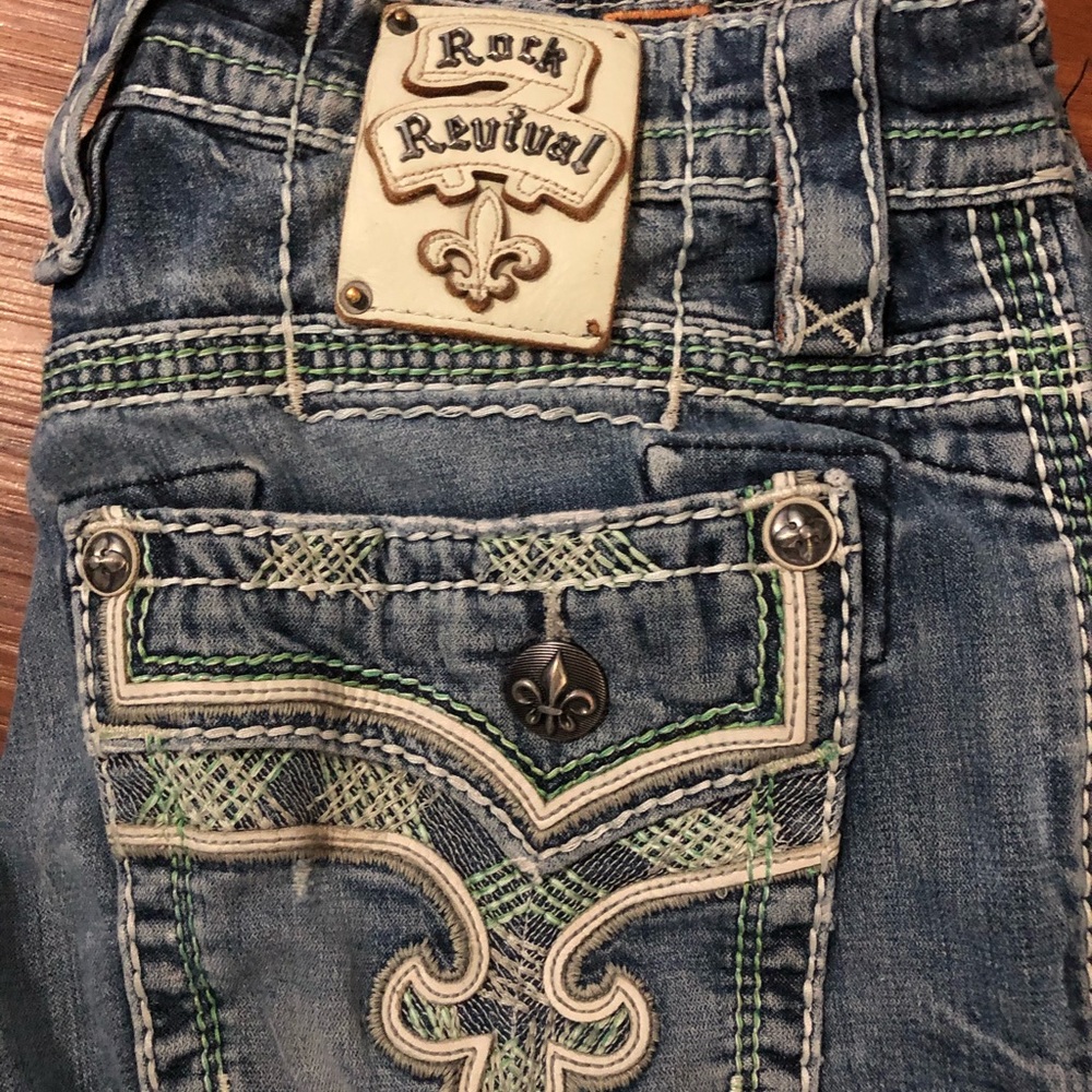 MENS ROCK REVIVALS SLIM BOOT JEANS